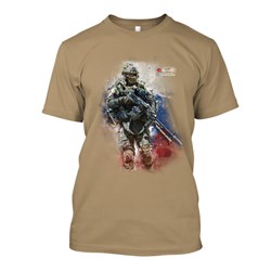 "Machine Gunner" Print Military T-Shirt - photo 9681 "Machine Gunner" Print Military T-Shirt - photo 9681